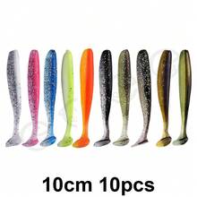 QXO 10pcs/Lot 13cm 10cm 7cm Soft Worm Lures Silicone Swimbait Bait Sea Fish Pva Wobblers Goods For Fishing Artificial Tackle