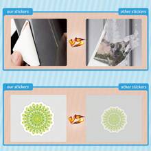 50 PIEZAS Pegatinas de mandala estilo vinilos estéticos para scrapbooking, diarios, paragolpes, monopatines, botellas de agua, dibujos animados, cascos de trabajo, automóviles y decoraciones