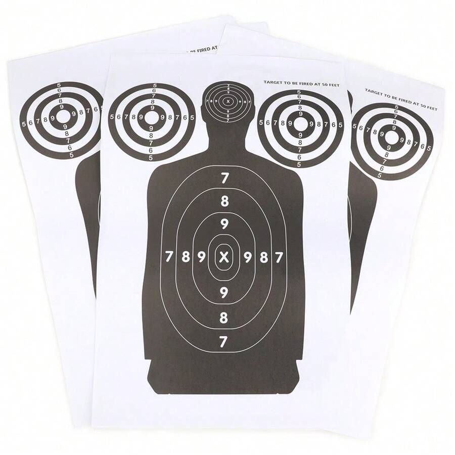1 Pack Of 10 Shooting Target Papers For Shooting Practice