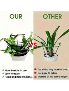 Adjustable Green Plastic Plant Trellis And Cage - Suitable For Indoor And Outdoor Climbing Flowers And Plants, Flexible Semi-Circular Design With Fixed Height Capability, Tomato Cage | Modern Garden Decor | Durable Plastic - Multicolor - View 6