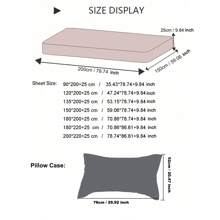 3pcs Fitted Sheet Set, Printed Fitted Sheet Set (Including Pillowcase, No Filling), 100% Polyester Fabric Printed Fitted Sheet & Bed Cover Set, Washable, Modern Minimalist Home Bedding