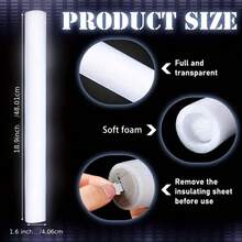 102PCS LED Light Up Foam Sticks Wand Rally Batons Flashing Glow Stick For Party, LED Foam Glow Sticks Light Up Flashing Wands Show DJ Party Wedding Birthday Christmas Halloween Festival Events - 紅色 - 查看 4