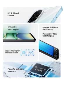 Xiaomi Redmi A5 Smartphone Globale Version 4GB+128GB UNISOC T7250 Prozessor 6,88-Zoll Großbildschirm 120Hz Display 32MP Hauptkamera 8MP Frontkamera 5200mAh Akku (Typ) unterstützt 15W Schnellladung