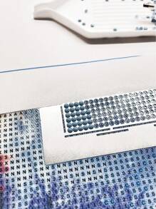 Regla redonda de 216 agujeros, diámetro de 141 mm, regla de malla de acero inoxidable: adecuada para el posicionamiento de diamantes redondos, herramienta de artesanía de pintura de diamantes, duradera y precisa para artes y manualidades