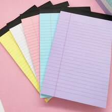 4pcs A5 Colorful Lined Memo Pad, Simple Tear-Off Notebook, Scratch Pad, Planner, Diary - A5 - View 7
