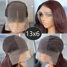 Red Brown 13x6 Synthetic Lace Front Wigs For Women 22 Inch Long Straight Glueless Kanekalon Hair Resistant Synthetic Hair Wigs Free Part 150% Density For Women Daily Party Vacation Holiday Use Easy To Install And Take Off For Beginners