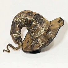 1 pezzo Cappello con paillettes/glitter dorati, adatto per decorazioni di feste a tema, oggetti di scena, abbigliamento per vacanze, accessori per cosplay e Ognissanti in autunno