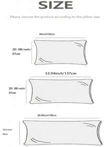 1pc White 100% Premium Plain Silky Body Pillowcase Without Filler Simulation Silk Soft Breathable Pillow Covers With Envelope Closure Throw Pillow Cover For Bed Home, For Sofa, Living Room Farmhouse Style 20"X54"-Body Pillowcase Decor Pillocase, Gifts For Women&Men Insert Not Included, Machine Washable Domitory Back School Bedding