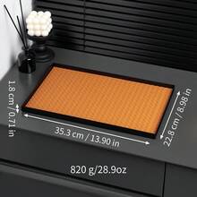 1 件豪华皮革托盘，金属方形托盘，编织纹理储物盘，装饰性储物盘，珠宝收纳盘，带防滑底座的展示盘，适用于家庭、酒店、咖啡厅、餐厅、派对，有橙色/勃艮第红/绿色/米色可选，不同尺寸（大/小），非常适合母亲节、圣诞节、万圣节礼物 - 彩色 - 查看 14