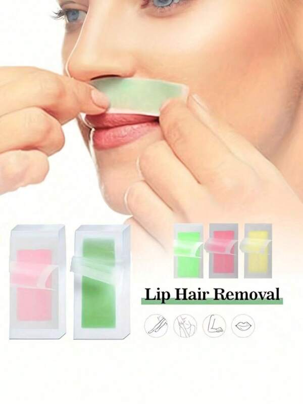 20pcs Facial Wax Strips, Facial Hair Removal, Quick And Painless Hair Removal Kit, For All Skin Types