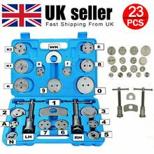 23pc Auto Car Universal Disc Piston Caliper Brake Rewind Wind Back Tool Kit Set , Complete Disc Brake Caliper Tool Set, Wind Back Tool Kit, Brake Pad Repair For Automotive, Fits All Vehicles, Brake Caliper Compression Tool - Blue - View 1