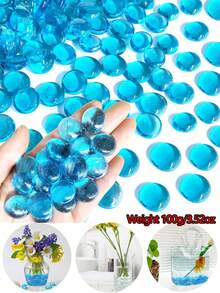 100克/500克/袋装花瓶填充玻璃弹珠,用于花瓶的平板玻璃弹珠,曼卡拉玻璃宝石。装饰玻璃石可用于花瓶填充、鱼缸装饰、花卉工艺品、餐桌摆件和马赛克玻璃珠、房间装饰、浴室装饰、家居装饰、婚礼装饰、DIY工艺品(尺寸和数量各不相同)。 - 彩色 - 查看 15