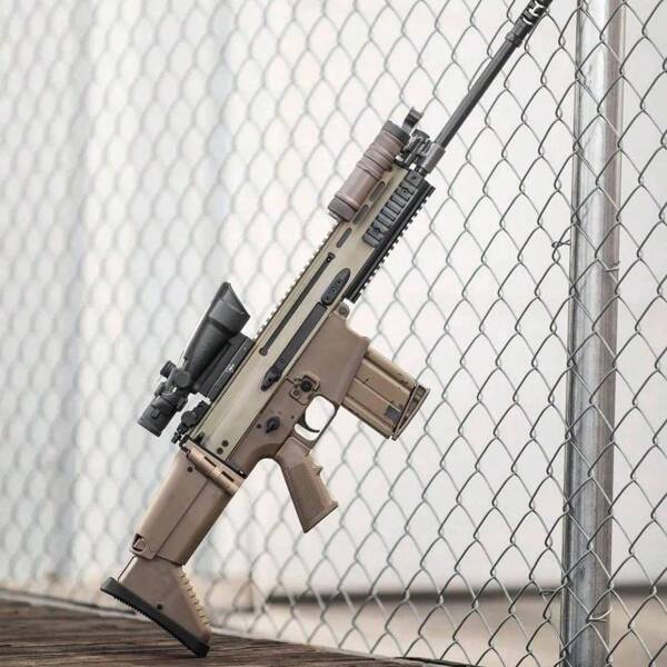 1:1 Scale 3D Realistic SOF Combat Assault Rifle SCAR Airsoft Gun Replica, US General Issue Rifle, Non-Fading Decorative Sticker, Metal Texture For Car, Wall, Fridge And More Wall Decor Room Decor Stickers Personalised Stickers Wall Stickers Wall Sticker