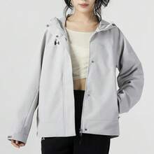 Under Armour女裝外套2026春季新款運動休閒防風連帽外套風衣23600402-009 - 淺灰色 - 查看 6