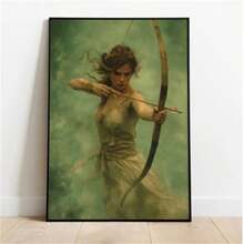 1 件可选框架海报墙艺术复古维多利亚希腊神话肖像美人鱼黑暗艺术海报印刷品帆布画墙艺术图片客厅家居装饰，带框架的墙壁艺术 - 彩色 - 查看 13