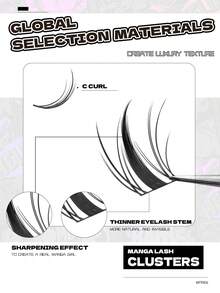 GROINNEYA 72 件单根睫毛，外观自然蓬松，簇状睫毛，纤细可重复使用睫毛束带，单根睫毛，灵活 DIY 睫毛化妆工具，适合初学者 - 黑色 - 查看 5