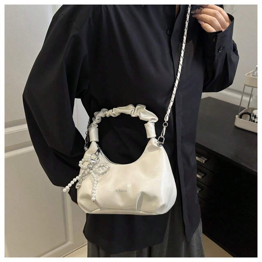 New Arrivals For Spring 2025, Fashion Niche Design, Crossbody Bags, French Tote Crescent Bags. - 白色 - 查看 1
