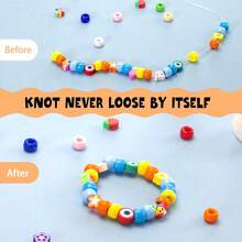 Euuztu Jewelry Glue Elastic String, Glue Elastic String Kont Fixing Drip, Bracelet Glues Bracelet Supplies Rhinestones Crafts, Clay Beads, Fabric, Jewelry Making Kit - 1 - 查看 4