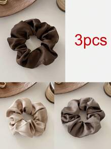 5pcs/3pcs/1pc Classic Black White Brown Large Intestine Headband, Headband, High-End Temperament Headband, Headband, Headband Tie, Black Summer Hair Accessory, Headband, New Style, Suitable For Bag Accessories