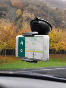 Support de téléphone de voiture en silicone avec ventouse - Rotation à 360°, compatible avec le tableau de bord et le pare-brise, forte ventouse, facile à installer, bras réglable s'étendant jusqu'à 90 mm, convient aux téléphones portables de 3,5 à 6 pouces, en matériau ABS, durable