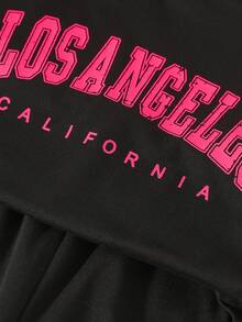 Bộ 3 món/bộ áo thun lưới không đối xứng phong cách thể thao thường ngày mùa hè cho bé gái tuổi teen, áo hai dây in hoa và quần short - Màu Hồng Tươi - Xem 10