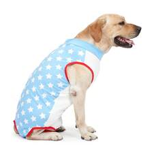 狗狗恢复服、母犬绝育手术服、母犬手术软体犬、犬锥形替代手术恢复服（母犬）、狗狗腹部伤口防舔服 - 彩色 - 查看 22