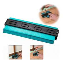 Calibre de contorno flexible de precisión de 25 cm para medir objetos irregulares como esquinas, chapas metálicas, marcos circulares, tejas, baldosas cerámicas, columnas, correas, etc. - verde menta - Ver 2