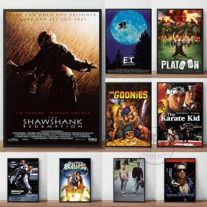 1pc Wall Arts Posters Frameless Pop 80s Classic Movie Posters Canvas Print - HD Wall Art For Bar & Living Room Decor ,Wall Art With Frame