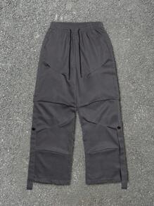 Yemwry Men's Solid Color Pocket Casual Pants, Everyday Wear