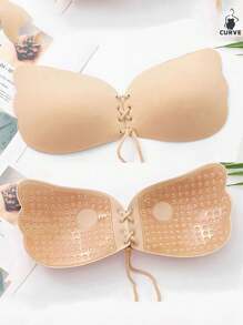 Sostén adhesivo de silicona con efecto lifting sin tirantes, para tallas grandes, invisible, sin espalda, para realce del escote, cómodo y transpirable, para vestidos y lencería