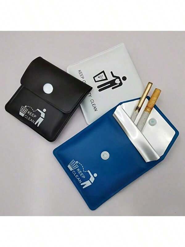 1PC Portable Square Ashtrays With EVA Fireproof & Odor-Resistant Travel Bags - Ideal For Outdoor Use, Smoking Accessories
