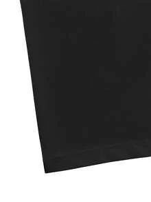 Casual Solid Color Straight Leg Cargo Pants - Black - View 7