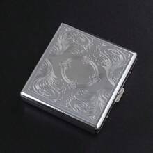 1PC Metal Cigarette Case For Regular, King Size, 100's, Can Hold 20 Cigarettes Cigar Boxes Pocket Cigarettes Holder Storage Container For Men Women ,Smoking Accessories, Cigarette Storage