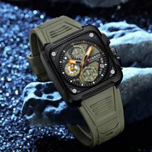 Curren CURREN Top Brand Men's Watches Luxury Square Quartz Wrist Watch Original Waterproof Luminous Chronograph Watch For Men Relogio