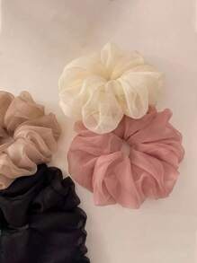 5pcs/3pcs/1pc Classic Black White Brown Large Intestine Headband, Headband, High-End Temperament Headband, Headband, Headband Tie, Black Summer Hair Accessory, Headband, New Style, Suitable For Bag Accessories