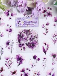 240pcs/Set Floral Waterproof Sticker Pack, Colorful Pet Flower Wind Series Sticker For Scrapbooking, Albums, Gift Wrapping, DIY Creative - Multicolor - View 6