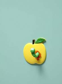 4pcs Creative Multifunctional Cartoon Caterpillar Apple Multifunctional Hooks, Self-Adhesive Hole-Free Hooks, Household Towels, Shower Caps, Clothing Hooks, Super Strong Bearing Capacity, Small And Does Not Take Up Space, Home Storage Hooks, Suitable For Bathrooms, Bedrooms, Kitchens, Studies, Dormitories