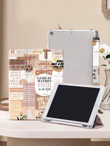 Funda para iPad (A16) de la 11ª generación de 11 pulgadas de 2025, o para la funda de iPad de la 10ª generación de 10.9 pulgadas de 2022, con diseño de Jesús en terracota, soporte plegable de triple pliegue, función de activación/suspensión automática, bolsillo para lápiz, regalo adorable para volver a la escuela, el Día de San Valentín y días festivos - Multicolor - Ver 2