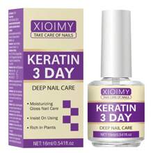Xioimy 16ml Keratin + Vitamin Nail Strengthener Treatment, For Thin, Soft, Brittle & Easily Broken Nails, Prevents Nail Peeling And Splitting, Nail Care Product, Reinforces And Enhances Nail Shine