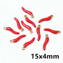 5pcs Enamel Chili Pepper Charms Pendant Multi Colors For DIY Jewelry Making Earrings Necklace Pendants Accessories Findings