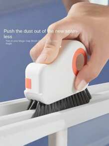 1pc Multi-Function Cleaning Brush, 2-In-1 Window Track Cleaning Brush, Detachable, Glass Corner Scrubber, Window Ledge Gap Cleaner, Household Cleaning Supplies