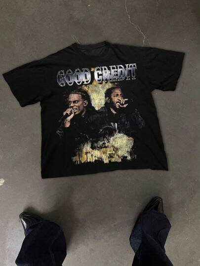 Men's New Hip Hop Fashion Rapper Print T-Shirt