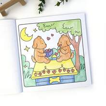 1PC ( COZY CUTIES) Adult And Adolescent Stress Relieving Colouring Book,CoCo High-End Soft Leather Coloring Book,Cute And Comfortable Cartoon Scenes, Soothing Stress And Relaxing Mood,Back To School Gifts For Friends, Classmates, And Colleagues - COZY CUTIES+Calendar Pad Paperg Book - View 10