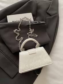 包包女士新款斜挎包高档小众设计包女2025新款时尚百搭单肩包 - 白色 - 查看 8