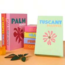 4 pièces de style de forêt tropicale réaliste faux livres pour le salon/décoration de chambre à coucher, accessoire pour photographie, ornement d'ambiance pour café