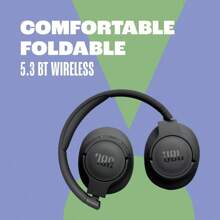 JBL JBL TUNE 720BT Wireless Bluetooth Headphones, Powerful Bass Sound, 76Hrs Battery Life, For Music, Gaming, Online Classes, White