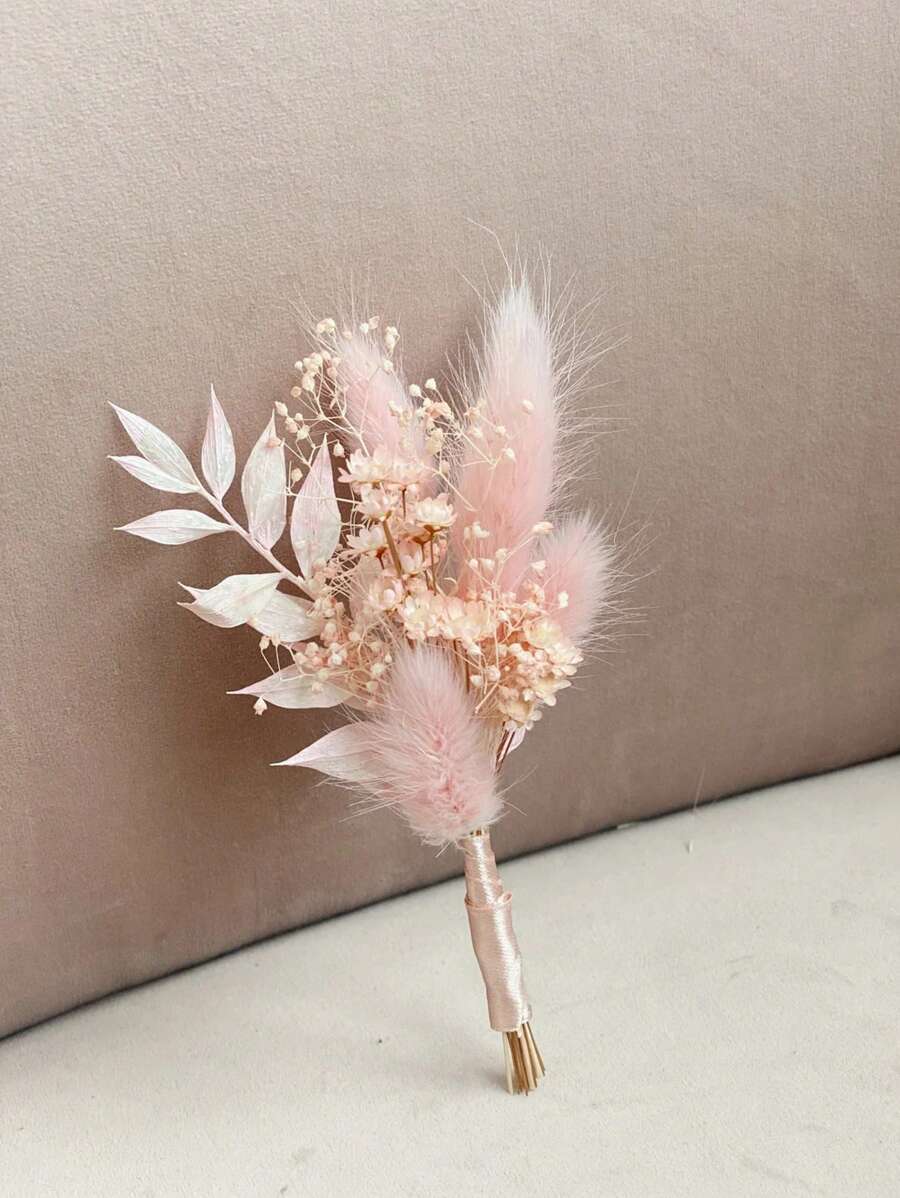 Conjunto Bohemio de mini ramos de flores secas | Arreglos en botellas pequeñas | Decoraciones de mesa | Regalo en caja de regalo, decoración de otoño