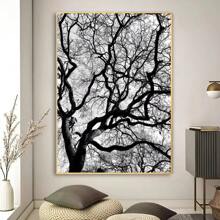 1 Stück/3 Stück Wandkunst Poster Pflanzen Teil Schwarz-Weiß Wald Poster Poster Kunst Bar Wohnzimmer Möbel Dekoration Ohne Rahmen/Mit Rahmen Leinwandkunst