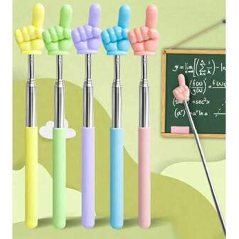1 pièce Pointeur portable en acier inoxydable (couleur aléatoire), en tant qu'outil d'enseignement ou accessoire de fête, convenant pour la remise de diplômes, Noël, cadeaux de fête