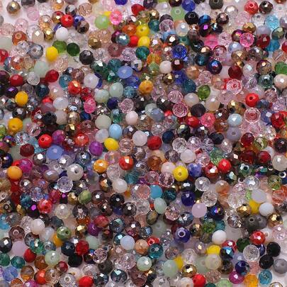 480 件/包 0.4 厘米咖啡色玻璃扁珠适用于 DIY 珠宝、配饰、戒指、手链、项链、耳环、脚链装饰